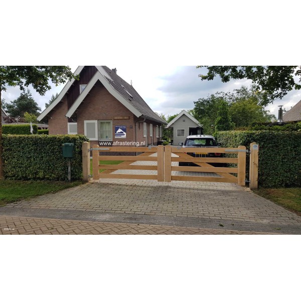 Eiken dubbele poort 4 planks